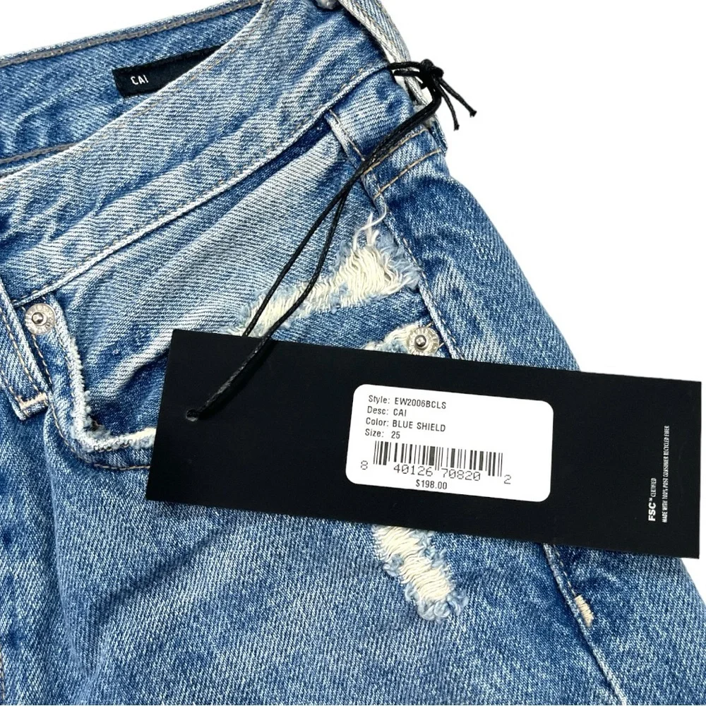 NWT Edwin CAI Classic Straight Jeans in Blue Shield Size 25